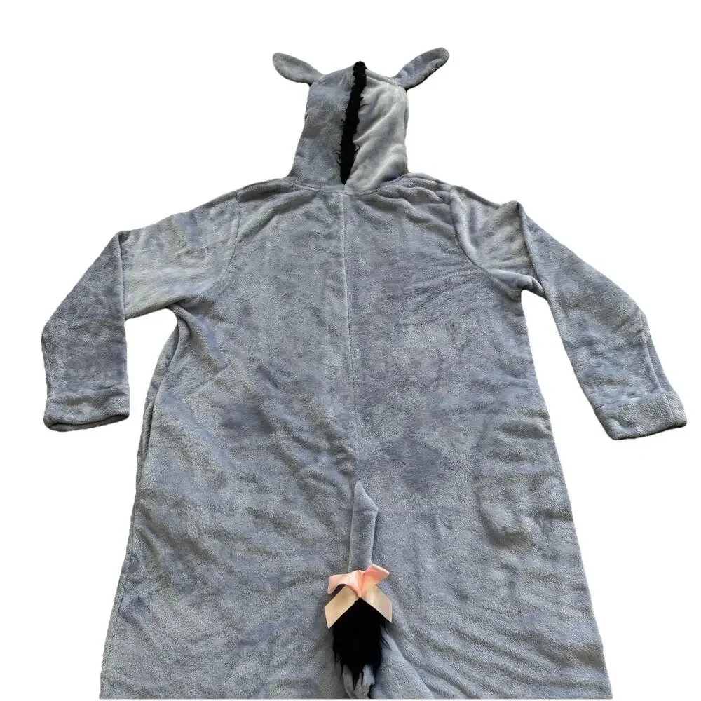 Disney Eeyore One Piece Adult 3X Plush Fleece Pajamas Costume Winnie Pooh - Picture 4 of 5